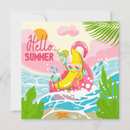 Schadelijke Banaan Hallo Summer Wenskaart
