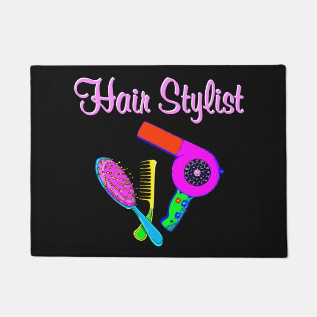 SCHADELIJKE HAARSTYLIST T - SHIRTS EN GIFTEN DEURMAT (Voorkant)