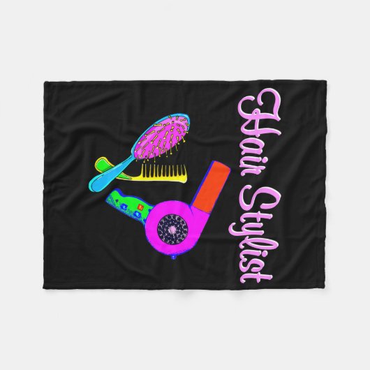 SCHADELIJKE HAARSTYLIST T - SHIRTS EN GIFTEN FLEECE DEKEN (Voorkant (Horizontaal))