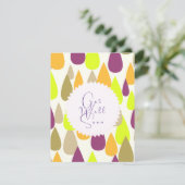 Schadelijke kleurendruppelvormig ontwerp. vakantie feestdagenkaart (Staand voorkant)