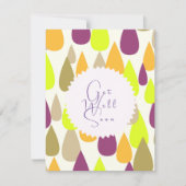 Schadelijke kleurendruppelvormig ontwerp. vakantie feestdagenkaart (Voorkant)