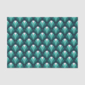 SCHADEN VAN BLAUWGROEN DECO-PATRONEN TISSUEPAPIER (Voorkant)