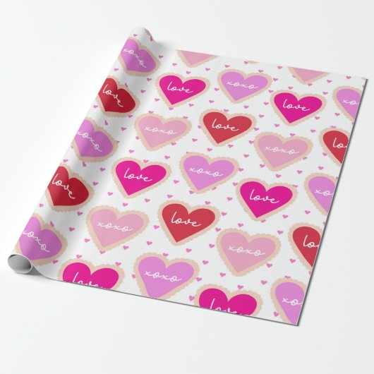 SCHADEN VAN DE HOORZITPLAATS VAN DE PAARSE VALENTI CADEAUPAPIER (Uitgerold)