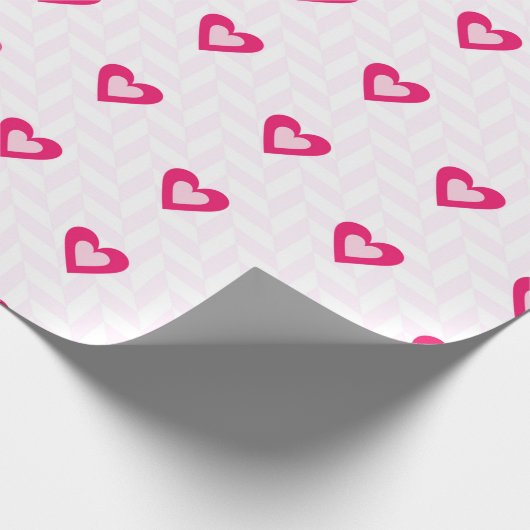 SCHADEN VAN DE VALENTIJNSDAG VAN PINK CADEAUPAPIER (Hoek)