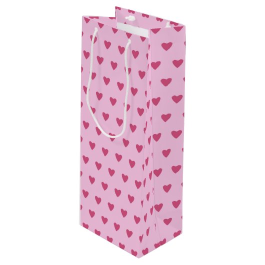SCHADEN VAN DE VALENTIJNSDAG VAN ROOD EN PINK WIJN CADEAUTAS (Voorkant Gekanteld)