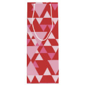 SCHADEN VAN DRIEHOEKPATRONEN VAN PINK WIJN CADEAUTAS (Achterkant)