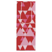 SCHADEN VAN DRIEHOEKPATRONEN VAN PINK WIJN CADEAUTAS (Voorkant)
