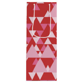 SCHADEN VAN DRIEHOEKPATRONEN VAN PINK WIJN CADEAUTAS