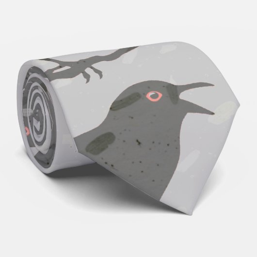 SCHADEN VAN GRIJS-RAVEN NECKTIE STROPDAS (Opgerold)