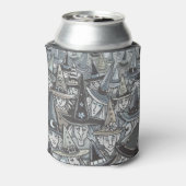 SCHADEN VAN GRIJSCOVEN VAN WITCHES, HALLOWEEN PART BLIKJESKOELER (Blikje Achterkant)