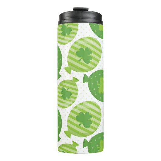 SCHADEN VAN GROENE BALLOENS EN IERSE SCHAMROKKEN THERMOSBEKER (Voorkant)