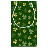 SCHADEN VAN GROENE EN GOUDE GLITTER KIJKEN KLEIN CADEAUZAKJE (Achterkant)