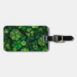 SCHADEN VAN GROENE  IERSE SCHAMROKKEN BAGAGELABEL
