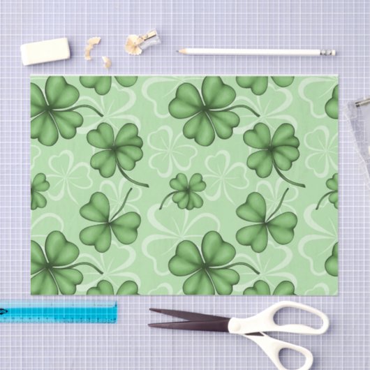SCHADEN VAN GROENE IERSE SCHAMROKKEN TISSUEPAPIER (Craft)
