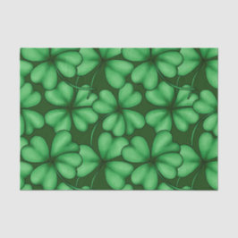 SCHADEN VAN GROENE IERSE SCHAMROKKEN TISSUEPAPIER