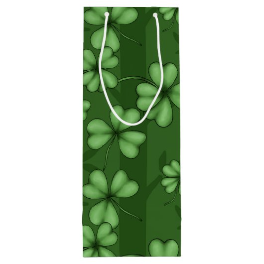 SCHADEN VAN GROENE IERSE SCHAMROKKEN WIJN CADEAUTAS (Achterkant)