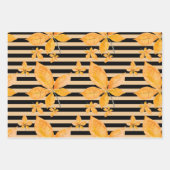 SCHADEN VAN HET ORANJE- EN GEEL-AUTUMNVERLIES INPAKPAPIER VEL (Voorkant 3)