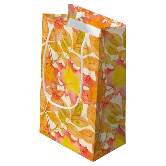 SCHADEN VAN ORANJE- EN GEEL VAL KLEIN CADEAUZAKJE (Achterkant Gekanteld)