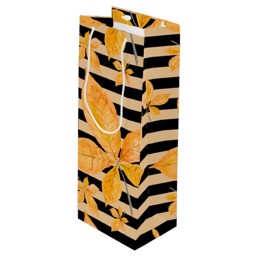 SCHADEN VAN ORANJE- EN GEEL VAL WIJN CADEAUTAS (Voorkant Gekanteld)