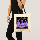 SCHADEN VAN PAARSE ridesmaïde jurken-Canvas tas (Voorkant (product))