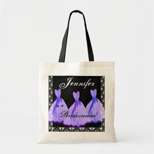 SCHADEN VAN PAARSE ridesmaïde jurken-Canvas tas (Voorkant)