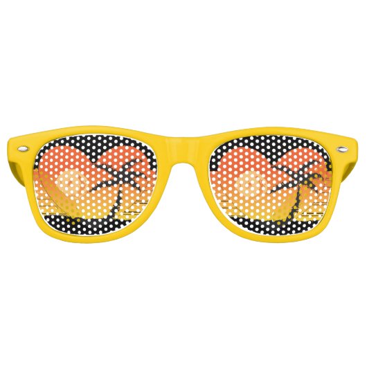 SCHADEN VAN TROPISCH BEACH NOVELTY SUNGLASSEN RETRO ZONNEBRIL (Voorkant)