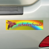 schadenfreude bumpersticker (Op auto)