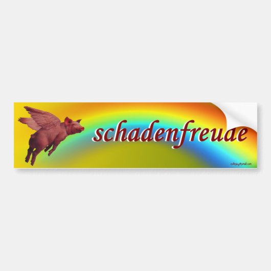 schadenfreude bumpersticker (Voorkant)