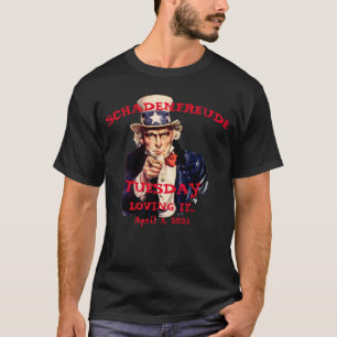 Schadenfreude Dinsdag FW FV HG Trump Gearresteerd T-shirt
