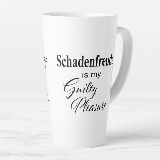 Schadenfreude* is mijn Guilty Pleasure Latte Mok (Rechterhoek)