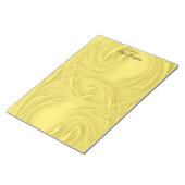 Schaduw Abstract over gepersonaliseerd Geel Kunstw Notitieblok (Schuin)