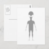Schaduw Alien  achtergrondkleur Briefkaart (Voorkant / Achterkant)