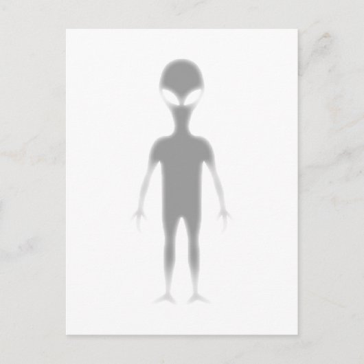 Schaduw Alien  achtergrondkleur Briefkaart (Voorkant)