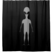 Schaduw Alien achtergrondkleur Douchegordijn (Voorkant)