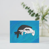 Schaduw Anteater op blauw Briefkaart (Staand voorkant)
