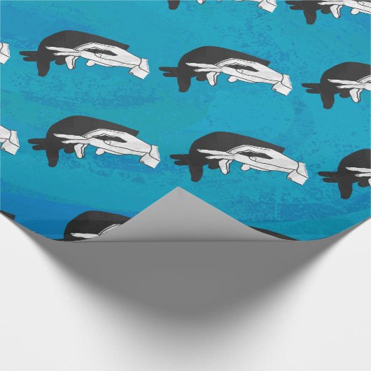Schaduw Anteater op blauw Cadeaupapier (Hoek)