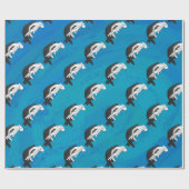 Schaduw Anteater op blauw Cadeaupapier (Vlak)