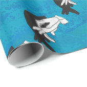 Schaduw Anteater op blauw Cadeaupapier (Rol Hoek)