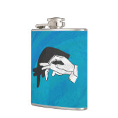 Schaduw Anteater op blauw Heupfles (Links)