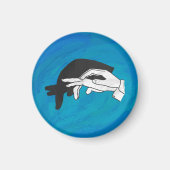 Schaduw Anteater op blauw Magneet (Voorkant)