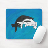 Schaduw Anteater op blauw Muismat (Met muis)