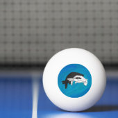 Schaduw Anteater op blauw Pingpongbal (Net)