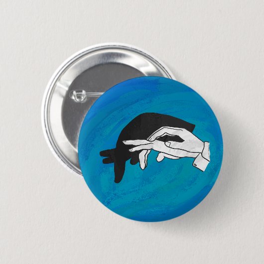 Schaduw Anteater op blauw Ronde Button 5,7 Cm (Voorkant /achterkant)