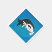 Schaduw Anteater op blauw Servet (Hoek)