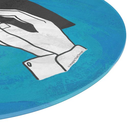 Schaduw Anteater op blauw Snijplank (Hoek)