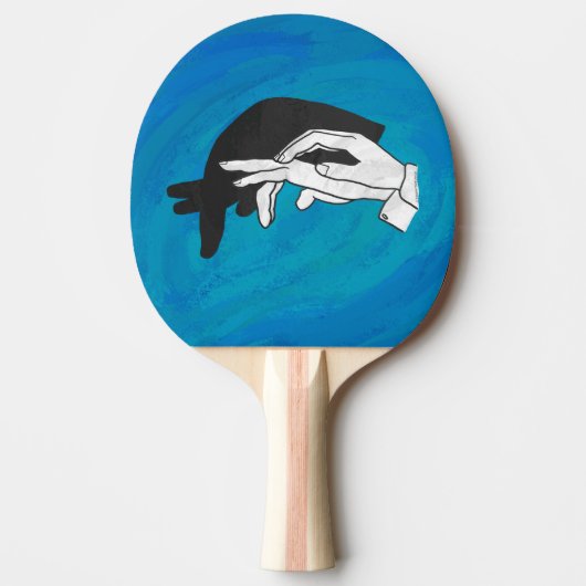 Schaduw Anteater op blauw Tafeltennisbatje (Voorkant)