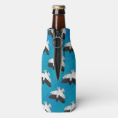 Schaduw Arend op Blauw Flesjeskoeler (Fles Achterkant)
