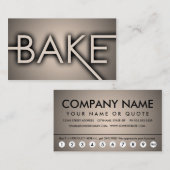schaduw BAKE (kleur aanpasbaar) Klantenkaartje (Voorkant / Achterkant)
