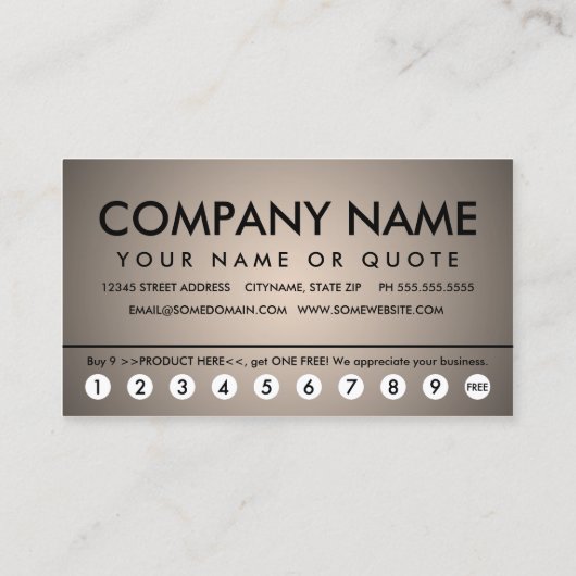 schaduw BAKE (kleur aanpasbaar) Klantenkaartje (Achterkant)