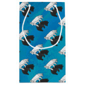 Schaduw Beer kubus op blauw Klein Cadeauzakje (Achterkant)